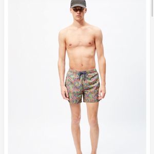 BNWOT Zara floral print swimming trunks.